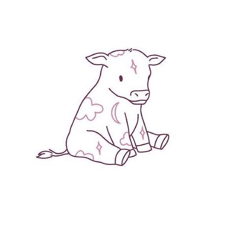 Tattoos Cute, Cow Tattoo, Cow Drawing, Sharpie Tattoos, Cute Little Tattoos, Cute Tiny Tattoos, 문신 디자인, A Cow, Mini Drawings