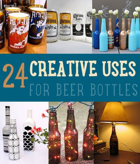 Uses for Beer Bottles DIY Projects Craft Ideas & How To’s for Home Decor with Videos Glass Soda Bottle Crafts Diy Projects, Beer Bottle Christmas Crafts, Glass Soda Bottle Crafts, Beer Bottle Art Creative, Glass Beer Bottle Crafts, Beer Bottle Crafts Diy, Beer Bottle Decor, Beer Bottle Diy, Upcycle Bottles