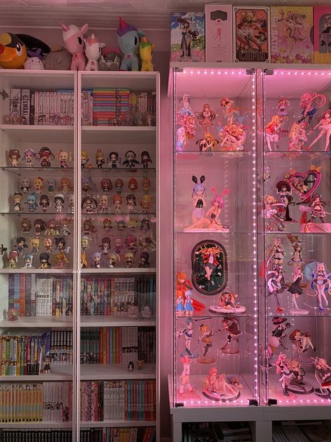 'room update' by kuroecos White Wood Shelves, Japanese Birthday, Otaku Room, Community Activities, Bandai Namco Entertainment, Kawaii Core, Tokyo Otaku Mode, Kid Core, Room Update