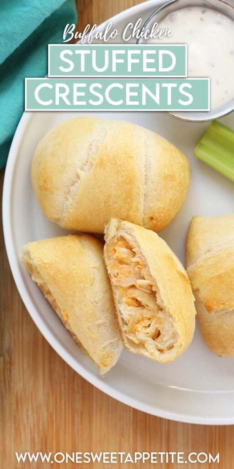 Buffalo Chicken Crescent Rolls are the ultimate quick fix for dinner or a tasty appetizer! With only five ingredients and ready in less than 30 minutes, these flaky, spicy rolls are perfect for busy weeknights or when you need a crowd-pleasing snack in a hurry. Buffalo Chicken Crescent, Creamy Buffalo Chicken, Chicken Crescent Rolls, Chicken Crescent, Spicy Buffalo Chicken, Dessert Pie Recipes, Easy Buffalo Chicken, Buffalo Chicken Wraps, Frozen Dessert Recipe