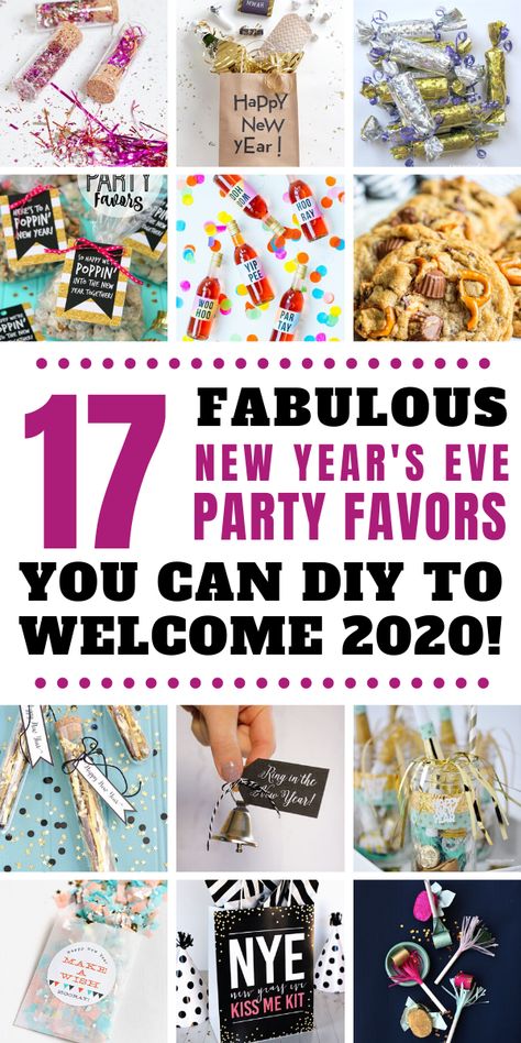 New Years Eve Party Favors For Kids, New Year Favors Diy, New Years Treat Bags, New Years Tray Favors, New Year’s Eve Basket Ideas, New Years Treats For Coworkers, New Year’s Eve Neighbor Gifts, New Year’s Eve Party Favor Ideas, New Year Eve Gift Ideas