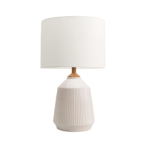 Neutral Lamps, Cream Table Lamps, Cream Table, Transitional Table Lamps, White Light Bulbs, Drum Lampshade, Light Bulb Types, Beautiful Lamp, Modern Table Lamp