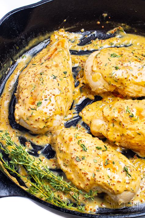 Creamy Mustard Chicken, Mustard Sauce For Chicken, Mustard Marinade For Chicken, Chicken In A Skillet, Chicken Dijon, Dijon Mustard Chicken, Dijon Chicken Recipes, Mustard Chicken Breast, Creamy Dijon