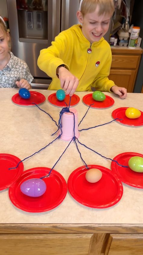 Diy Easter Games, Adult Easter Games, Egg Roulette, Family Easter Games, Egg Hunt Games, Fun Easter Games, Easter Games For Kids, Easter Party Games, Egg Game