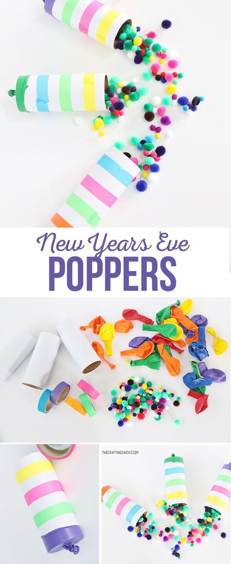 New Years Prek Activities, New Years Snacks For Kids, Toddler Nye, New Years Preschool Activities, New Year’s Eve Kids Activities, New Years Games For Kids, Diy Kids Party Decorations, News Years Crafts For Kids, New Year's Eve Crafts