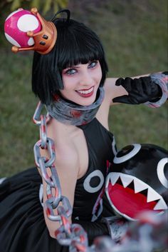 Super Mario Cosplay Female, Chomp Chomp Mario, Goomba Cosplay, Mario Characters Cosplay, Mario Cosplay Female, Chain Chomp Cosplay, Super Mario Characters Costumes, Chompette Cosplay, Mario Characters Costumes