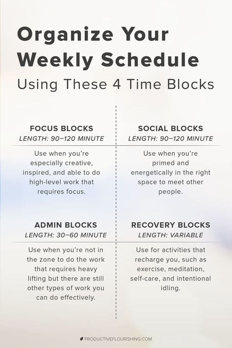 Learn how to time block and focus so you can complete projects and plan your week efficiently. Download your free chapter of Start Finishing - by Charlie Gilkey of Productive Flourishing (enter your email). Go from idea to done and cut through all the productivity noise to plan what works! #productiveflourishing #weeklyplanner #productivity Time Blocking Template, Life Management, Time Blocking, Weekly Schedule, How To Go, How To Organize, Time Management Tips, Self Care Activities, Management Tips