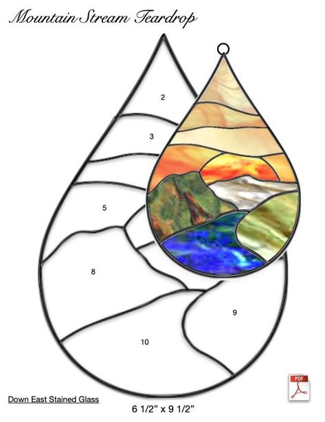 Stained Glass Images, Tear Drop, Hexagon Stained Glass Patterns, Teardrop Stained Glass Patterns, Stained Glass Teardrop Pattern, Simple Stained Glass Patterns Free Printable Templates, Stained Glass Water Patterns, Mountain Stained Glass Patterns, Mountain Stain Glass Pattern