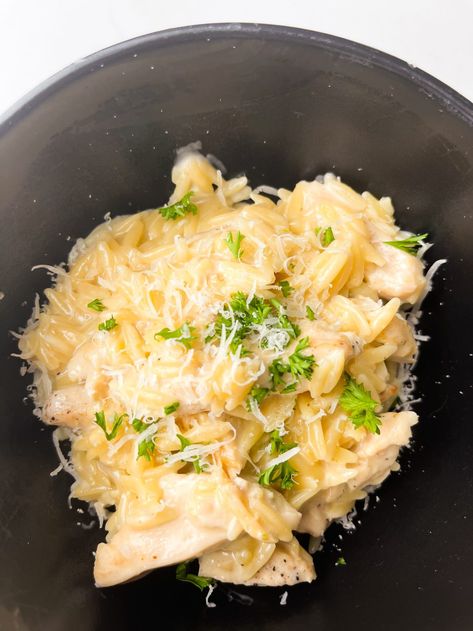 This creamy chicken is a cajun inspired recipe bursting with flavor. Ready at the table in under 30 minutes Cajun Chicken Orzo, Creamy Orzo, Chicken Orzo, Southern Cuisine, One Pot Dinner, Cajun Chicken, Cajun Recipes, Pasta Shapes, At The Table