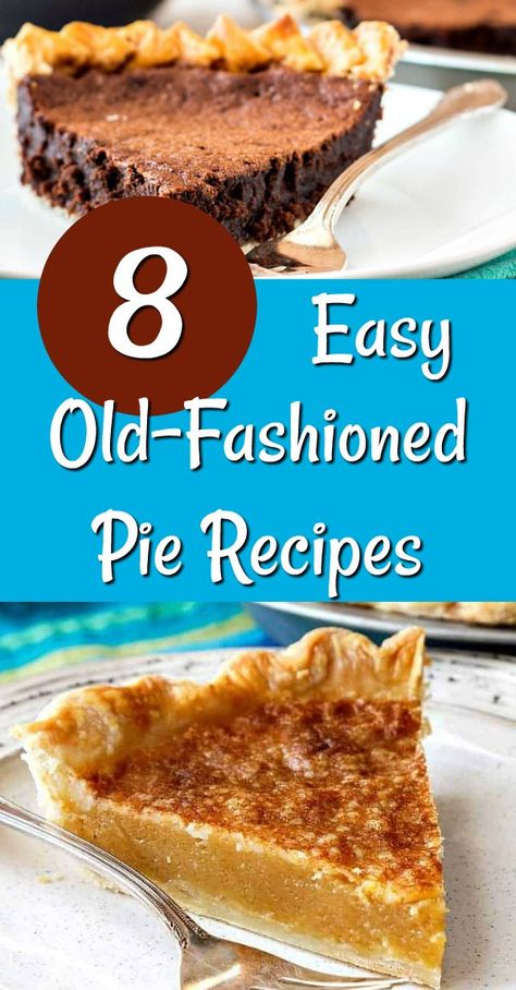 Old Fashioned Pies, Vinegar Pie, Fruit Pie Recipe, Popular Pies, Chess Pie Recipe, Homemade Pie Recipes, Sugar Cream Pie, Yummy Pie Recipes, Baking Recipes Pie