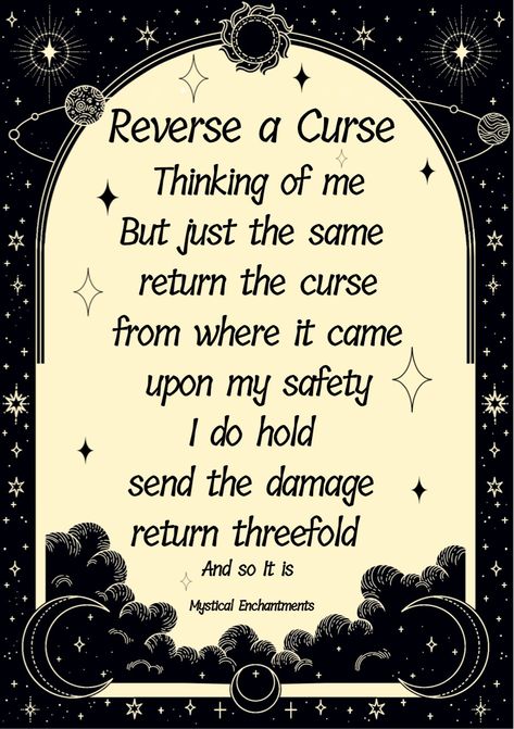 Reverse Curse, Reverse A Curse, Celtic Witch, Witchcraft Spells For Beginners, Banishing Spell, Good Luck Spells, Spells For Beginners, Magia Das Ervas, Witch Quotes