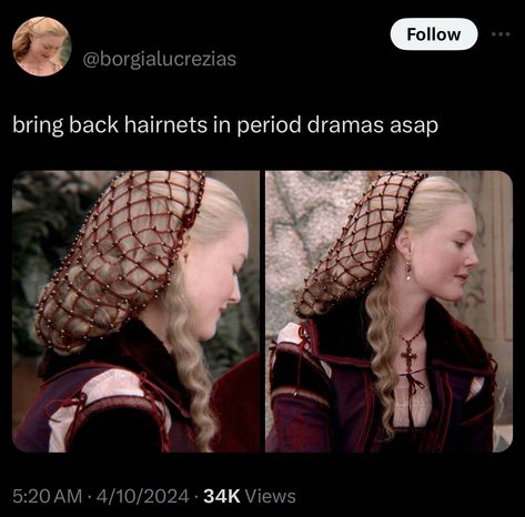 the borgias The Borgias Hairstyles, Lucrezia Borgia Hair, The Borgias Lucrezia, Borgias Lucrezia, Visenya Targaryen, Lucrezia Borgia, Period Pieces, A Dance With Dragons, The Borgias