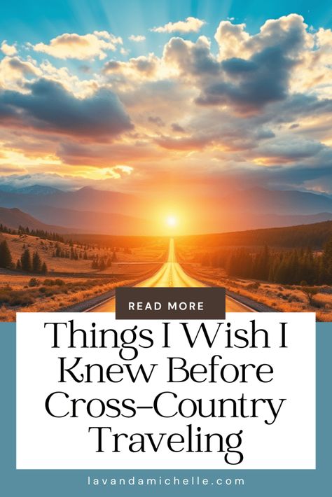 THINGS I WISH I KNEW BEFORE CROSS-COUNTRY TRAVELING DECEMBER 6, 2024BY LAVANDAMICHELLE  Sharing is caring!  5 SHARES Facebook Twitter  Pinterest LinkedIn Email Cross-country traveling is an adventure like no other! The thrill of exploring new places, meeting new people, and creating unforgettable memories makes it so exciting. However, before embarking on my first long-distance journey, I quickly realized that there’s a lot to learn along the way. Looking back, there are many things I wish I had known before I hit the road for a cross-country trip. Here are some valuable insights to help you make the most of your adventure!   1. Plan Your Route, but Stay Flexible Before my trip, I meticulously planned my route, mapping out every stop. While having a plan is essential, I learned that it’s j Cross Country Road Trip Essentials, Stay Flexible, Cross County, Cross Country Trip, Road Trip Routes, Cross Country Road Trip, West Coast Road Trip, Road Trip With Kids, Honeymoon Travel