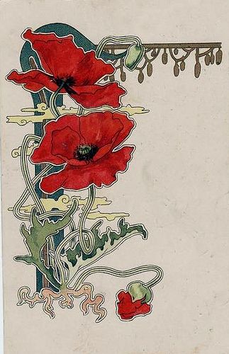 Fiori Art Deco, Fleurs Art Nouveau, Motifs Art Nouveau, Mucha Art, Motif Art Deco, Art Nouveau Flowers, Art Nouveau Illustration, Vintage Blog, Blog Art