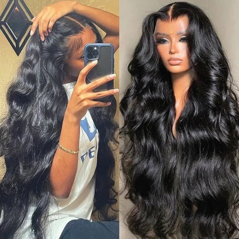 Body Wave Lace Front Wig, Wave Lace Front Wig, Sleek Ponytail, Body Wave Wig, Lace Closure Wig, Hair Collection, Frontal Wig, Hair Color Dark, Long Wigs