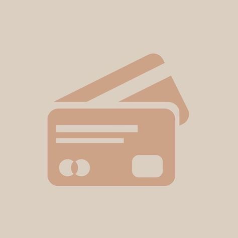 Money Icon Aesthetic, November Vibes, Card Aesthetic, Credit Card Icon, Beige Icons:), Credit Card App, Iphone Stickers, Ios App Iphone, App Background