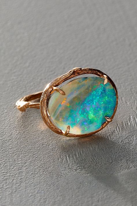 Hippie Wedding Ring, Simple Leather Bracelet, Boulder Opal Jewelry, Opal Stone Ring, Gold Moonstone Ring, Pendant Designs, Chalcedony Ring, Bold Jewelry, Gold And Silver Rings