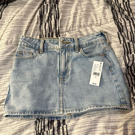 Pacsun Light Blue Denim Size 22 (Xxs) Brand New Tag Still On High Waisted Jean Skirt, Blue Denim Mini Skirt, Jean Skirts, Outfit Inspo Casual, Denim Skirts, Light Blue Denim, Denim Mini, Fit Inspo, Jean Skirt