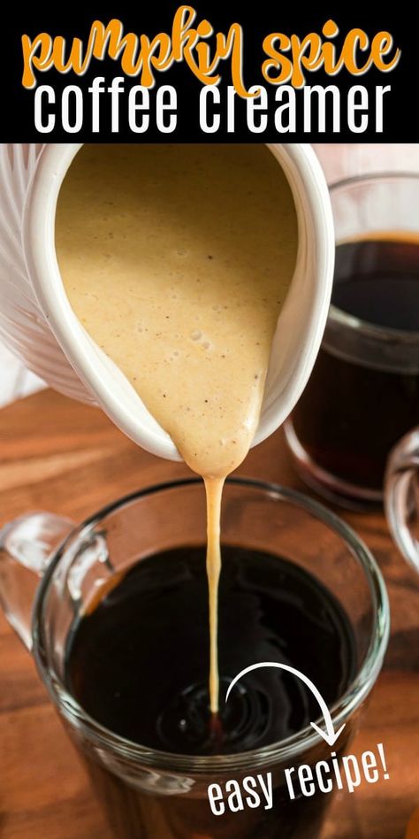 If you love fall coffee house drinks, you've got to try making this easy, Homemade Pumpkin Coffee Creamer! Ready in minutes, and with a few easy to find ingredients, you can make your own coffee creamer flavor. Homemade Pumpkin Coffee, Tumeric Coffee, Turmeric Coffee Recipe, Turmeric Coffee, Pumpkin Coffee Creamer, Homemade Pumpkin Spice Coffee, Coffee Video, Pumpkin Spice Creamer, Flavored Coffee Creamer