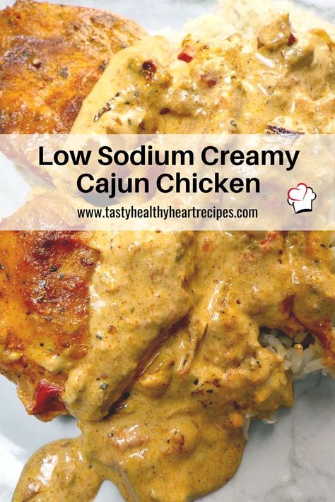 Chicken Recipes Low Sodium, Salt Free Diet, Low Sodium Recipes Heart, Salt Free Recipes, Creamy Cajun Chicken, Heart Healthy Recipes Low Sodium, Low Salt Recipes, Renal Diet Recipes, Low Salt Diet