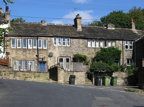 Golcar - weavers cottages on Station Road Weavers Cottage, Huddersfield Yorkshire, Huddersfield Town, West Yorkshire, Yorkshire, Beautiful Art, Castle, England, Cottage