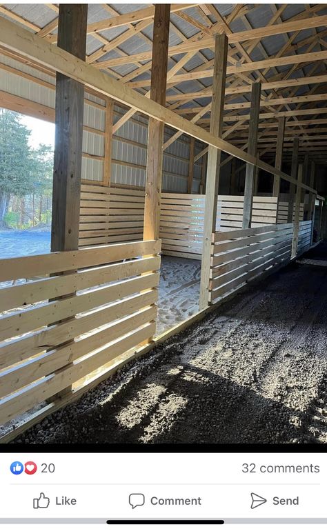 Lean To Horse Stalls, Barn Setup Ideas, Small Horse Barn Ideas, Barn Stall Ideas, Easy Horse Stalls, Horse Stable Ideas, Wooden Horse Stalls, Horse Stall Ideas, Diy Horse Stalls