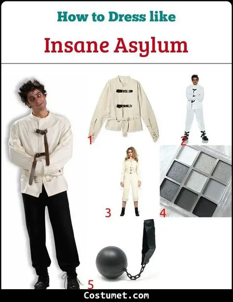 Insane Asylum Costume for Cosplay & Halloween 2023 Asylum Patient Costume, Haunted Asylum Costume Ideas, Insane Asylum Outfit, Insane Asylum Costume Ideas, Mental Asylum Outfit, Haunted Insane Asylum Ideas, Insane Asylum Halloween Costume, Insane Asylum Patients Costume, Asylum Outfit