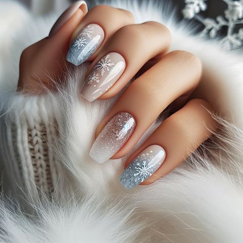 Enchanting Winter Nails for 2023 – You should definitely try out - CozyLifeJournal Winter Bridal Nails, Winter Wedding Nails For Bride, Winter Wedding Nails, Gender Reveal Nails, Winter Manicure, Opi Nail Colors, Winter Nails Acrylic, Bride Nails, Winter Nail Designs