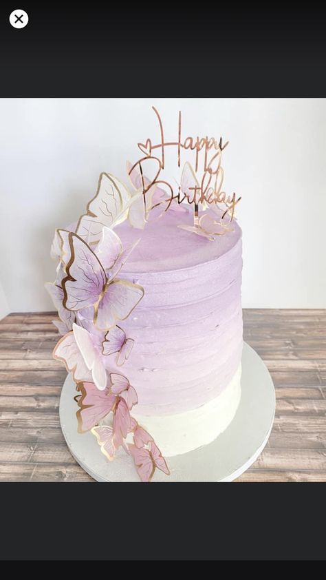 Γενέθλια Mickey Mouse, Butterfly Birthday Party Decorations, Butterfly Themed Birthday Party, Butterfly Birthday Cakes, Purple Cake, Butterfly Birthday Party, Purple Cakes, Elegant Birthday Cakes, Lost 100 Pounds