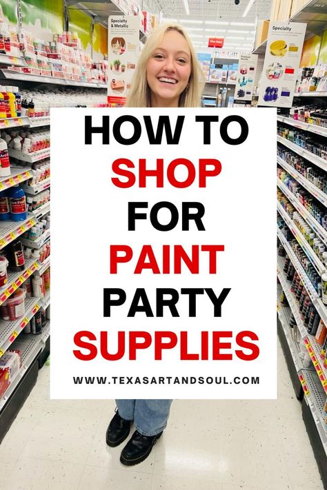 I’m Heidi Easley and teach you how to make money teaching paint parties. There are few things you want to keep in mind when shopping for paint party supplies. This post has 3 tips to help you get all the supplies you need at the best price! Girls Paint Party Ideas, Paint Party Ideas For Adults, Painting Party Ideas For Adults, Paint Party Ideas, Ladies Painting, Art Paint Party, Christian Woman Encouragement, Kids Painting Party, 39th Birthday