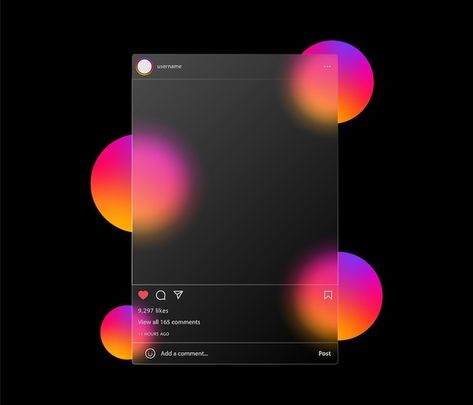 Vector instagram mockup social media fee... | Premium Vector #Freepik #vector #instagram-mockup #instagram #mockup-social #frame-instagram Social Media Frame, Instagram Mockup, Social Media Mockup, Social Media Feed, Free Social Media, Blurred Background, Image Frame, Mock Up, Blur