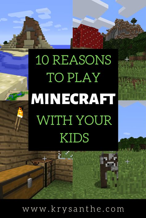 If you're kids love Minecraft, you should give it a try.  Here are 10 reasons you should be playing Minecraft with your kids.  #minecraft #gamers #videogames #PosterJeuxVideo Minecraft Activities, Video Game Organization, Love Minecraft, Playing Minecraft, Play Minecraft, Minecraft Games, Space Games, Play Game Online, How To Play Minecraft