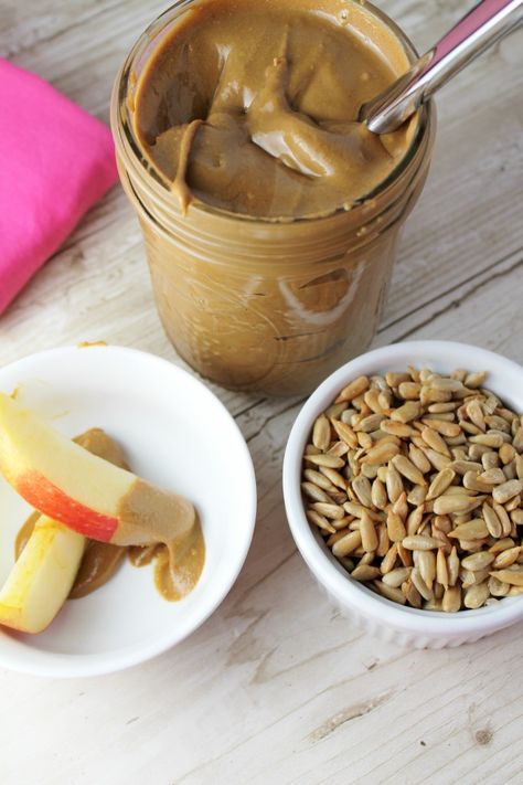 Homemade Sunflower Seed Butter, Diy Sunflower Seed Butter, How To Make Sunflower Butter, Homemade Sunflower Butter, Sunflower Seed Sauce, Recipes With Sunflower Seeds, Seed Butter Recipes, Sunflower Seeds Recipes, Sunflower Butter Recipes