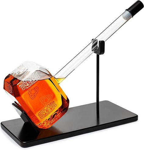 Thor Avengers, Whiskey Decanter Set, Whiskey Shots, Marvel Gifts, Thor Hammer, Vikings Gifts, Whiskey Decanter, Decanter Set, Viking Art