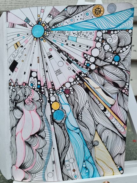 Zentangle With Watercolor, Abstract Zentangle Art, Neurology Art, Zentangle Doodles, Neurographic Art, What Not To Wear, Zentangle Artwork, Zen Doodle Art, Doodle Ideas