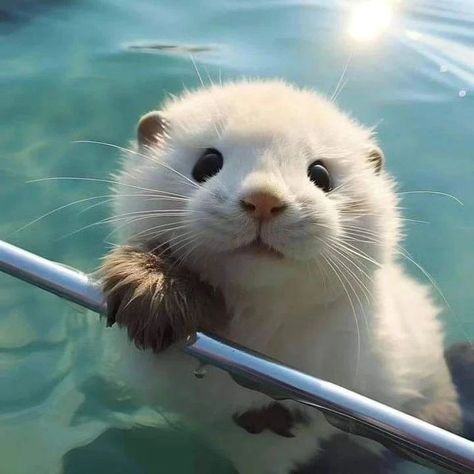 I just freaking love otter ok Otters Cute, Cute Ferrets, Cute Small Animals, Cute Animals Puppies, Animal Icon, Super Cute Animals, Pretty Animals, Cute Animals Images, Sea Otter