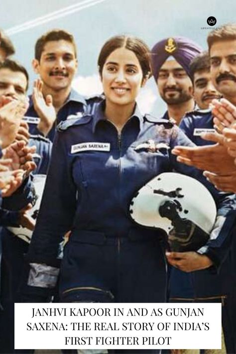 Janhvi Kapoor‘s latest film, ‘Gunjan Saxena’, is set to release on Netflix. Inspired from a real-life story; it’s based on one of India’s first female fighter pilots. #pilot #indian #proud #role #actor #movie #netflix #release Gunjan Saxena Quotes, Chasing Dreams Quotes, Female Fighter Pilot, Air Force Dress, Gunjan Saxena, Attack Movie, Dreams Quotes, Janhvi Kapoor, Female Fighter