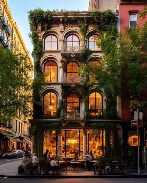 Pictures Of Architecture, New York Architecture Photography, Architecture Styles Of Homes, Cute Apartment Exterior, Brooklyn Architecture, Houses In The City, Nyc Architecture, West Village Nyc, Building Inspiration