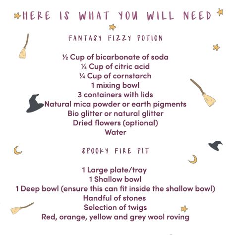 Diy Fizzy Potions, Diy Witch Potions For Kids, Diy Potion Kit For Kids, Potions Recipes For Kids, Kids Potion Recipes, Potion Birthday Party, Potions Lab, Diy Potions, Potion Play