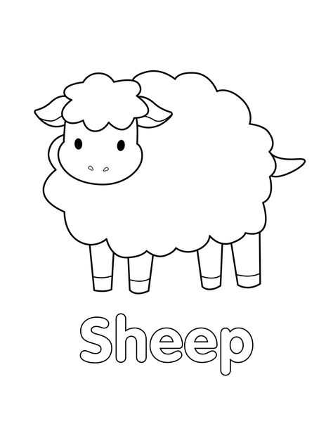 Sheep Coloring Page from LittleBeeFamily.com Sheep Activity Preschool, Sheep Worksheets Preschool, Animal Colouring In Free Printable, Sheep Printable Free, Sheep Coloring Pages Free Printable, Farm Animals Activities For Preschoolers Free Printable, Farm Animals Worksheets Preschool, Sheep Activities For Preschool, Cow Coloring Page Free Printable