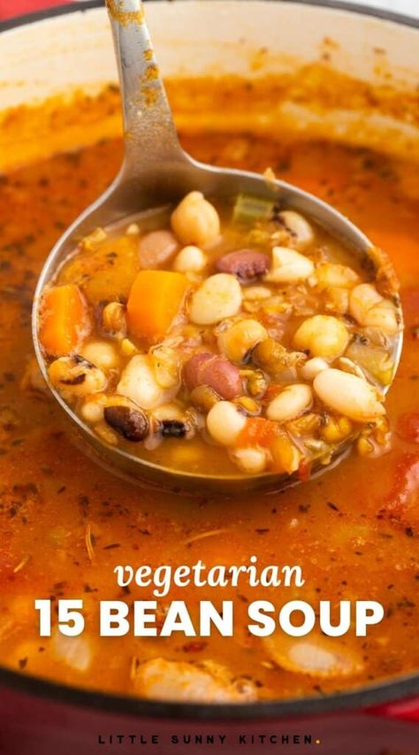 Vegetarian Ham And Bean Soup, Meatless Bean Soup, Beans Soup Vegetarian, 15 Bean Soup Vegetarian, 6 Bean Soup, 13 Bean Soup Crockpot, 16 Bean Soup Recipe Vegetarian, Dry Bean Soup Recipes, Dried Bean Soup Recipes