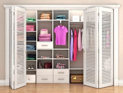 Folding Door Wardrobe, Folding Door Hardware, Sliding Cupboard, Fake Walls, Folding Partition, Bifold Door, Organization Closet, Bifold Closet Doors, Bedroom Door Design