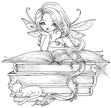 Fairy Drawings, Adult Colouring Printables, Fairy Coloring Pages, Fairy Coloring, Colouring Printables, Adult Coloring Book Pages, Digi Stamps, Coloring Book Art, Cute Coloring Pages