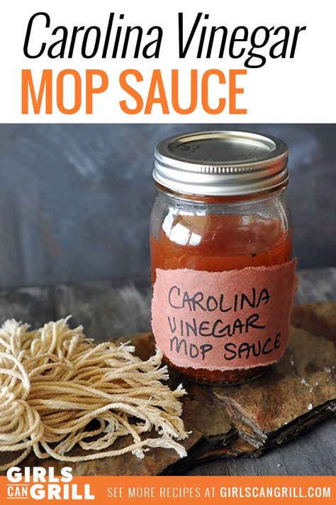 Mop Sauce Recipe, Recipe For Ribs, Vinegar Based Bbq Sauce, Pulled Pork Sauce, Vinegar Bbq Sauce, Roaster Recipes, Bbq Sauce Homemade Easy, Mop Sauce, Carolina Bbq Sauce