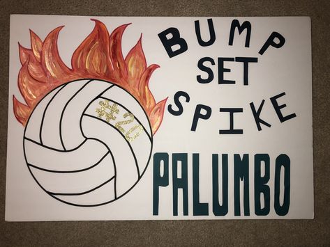 Pep Rally Posters For Volleyball, Volleyball Cheer Posters, Signs For Volleyball Players, Volleyball Posters For Games Ideas, Game Day Posters Volleyball, Volleyball Game Signs, Volleyball Game Posters, Volleyball Poster Ideas Signs, Volleyball Signs Posters For Players