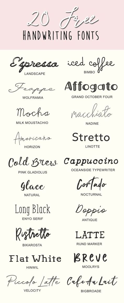 20 More Favorite Handwriting Fonts.  #HeritageTypeCo #Design #FontDesign  #LogoDesign #GraphicsDesign #FreeFonts Cursive Writing Fonts, Free Handwriting Fonts, Free Cursive Fonts, Font Love, Alfabet Font, Free Handwritten Fonts, Business Fonts, Script Alphabet, Fonts Handwriting