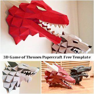 3D Game of Thrones Papercraft Free Templates | Free download Game Of Thrones Wolves, Game Of Thrones Targaryen, 3d Templates, Game Of Thrones Party, Drukarka 3d, 3d Paper Art, Papercraft Templates, Paper Toy, 3d Paper Crafts