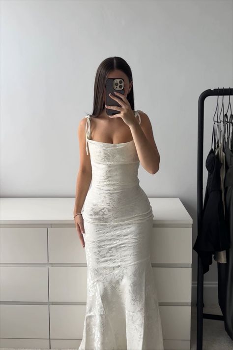 ABOUT ASTORIA curated on LTK White Long Prom Dress, Ivory Dresses Formal, Graduation Dress White Long, White Dresses Graduation Long, Maxi Graduation Dress, Long White Graduation Dress, Long Bodycon Dress Formal, White Graduation Dress Long, Off White Prom Dress