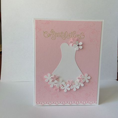 Bridal shower card #stampinup | Chelsea Allen | Flickr Bridal Shower Invitations Diy, Bridal Card, Wedding Shower Cards, Bridal Shower Card, Bridal Shower Invitations Printable, Shower Cards, Dress Card, Wedding Cards Handmade, Bridal Shower Cards