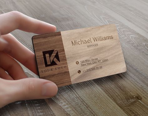 Excited to share the latest addition to my #etsy shop: Personalized Wood Laser Cut Business Card, Custom Wooden Business Card, Personal Card, Busineess Card with Logo, Laser Cut Wood Card https://etsy.me/3GXKZds #giftforher #giftforhim #personalizedgift #uniquegiftforh Laser Business Cards, Cool Business Cards Creative Ideas, Latest Visiting Card Design, Business Card Personal, Laser Cut Business Cards, Company Card, Wooden Business Card, Wood Business Cards, Wood Logo